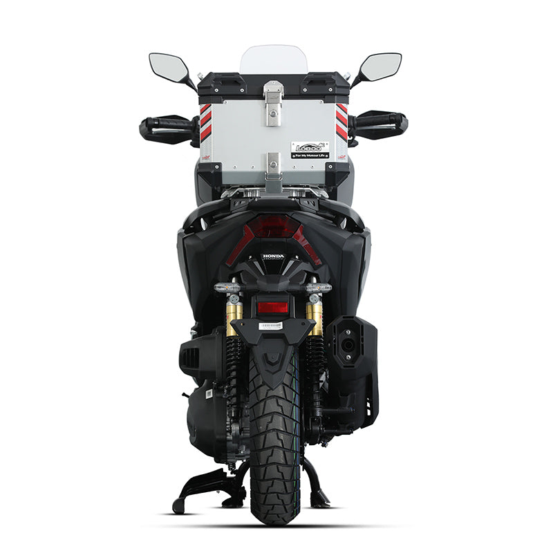 LOBOO アルミニウムトップケースセット ホンダ フォルツァ 350 (2021年以降) 用 | 調整可能なスライドラックシステム&スマートライト
