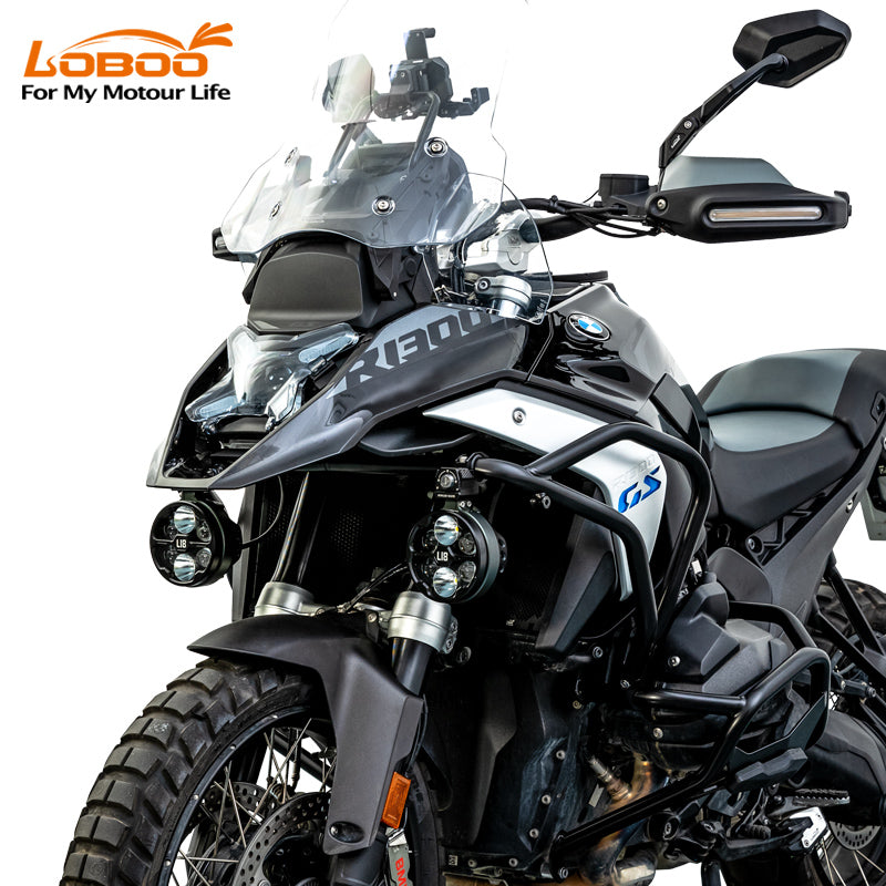 LOBOO Magnetic Headlight Guard for BMW R1300GS(2023-) | Shatterproof PC Lens Protector with Quick-Release