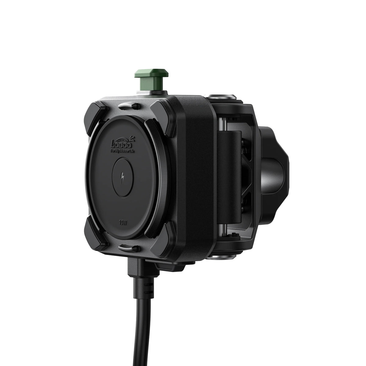 Supporto antivibrazione per smartphone da moto LOBOO PH04 con ricarica wireless da 15W e ricarica rapida da 30W per moto ADV BMW, Honda e Yamaha