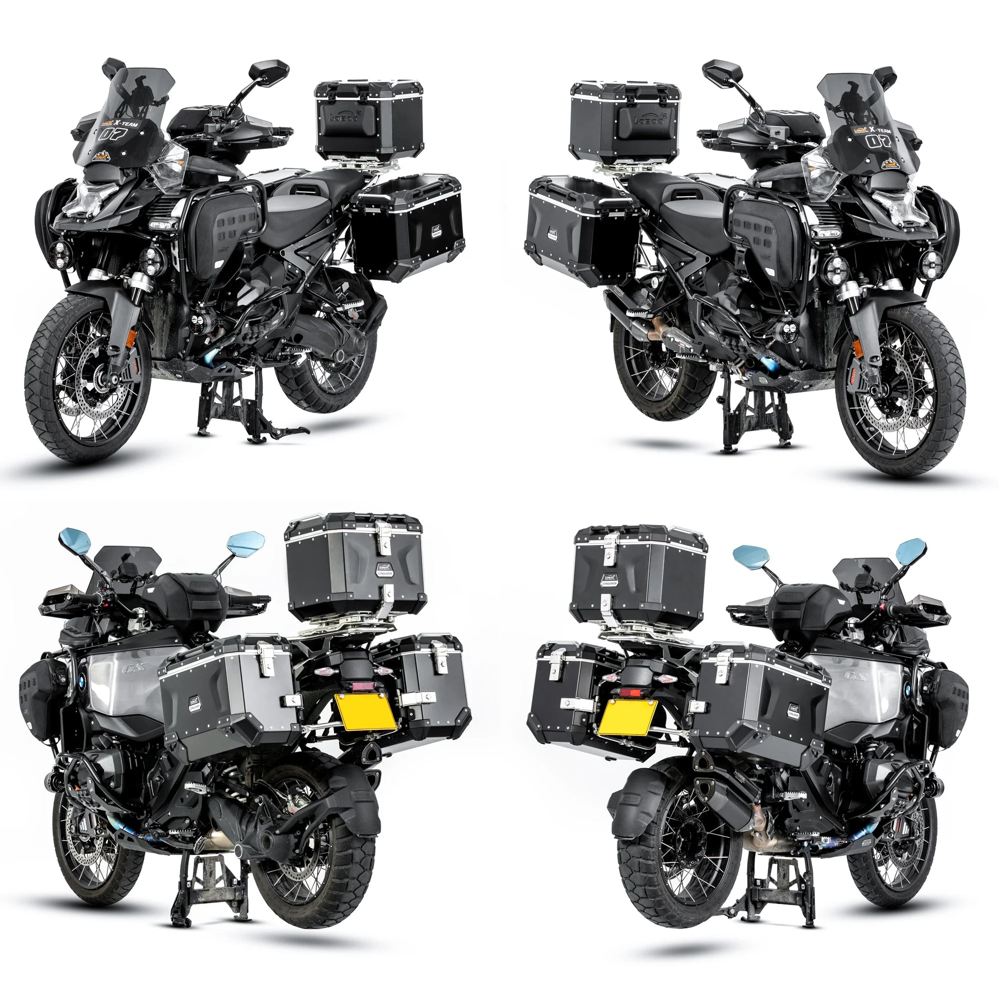 LOBOO BTB13BK Motorcycle Tank Bag with Anti-Theft Quick-Release System and Rain Cover, Custom Fit for BMW R1300GS Adventure Original Mounting Points