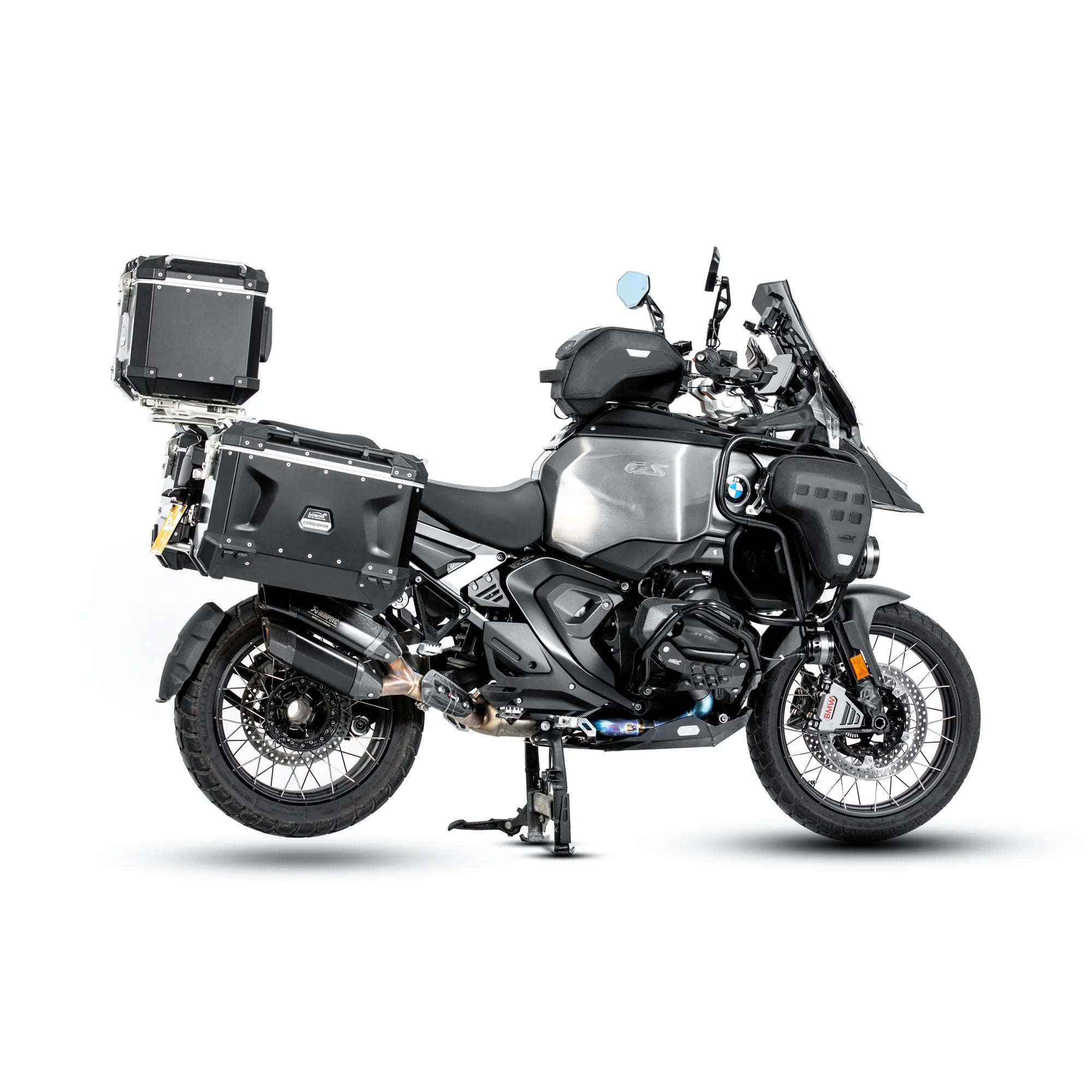 LOBOO BTB13BK Motorcycle Tank Bag with Anti-Theft Quick-Release System and Rain Cover, Custom Fit for BMW R1300GS Adventure Original Mounting Points