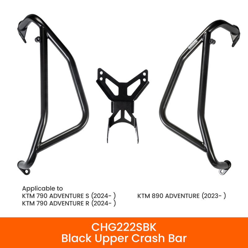 LOBOO Black/Orange Motorcycle Lower Crash Bars & Engine Guard for KTM 790/890 Adventure & Husqvarna Norden 901