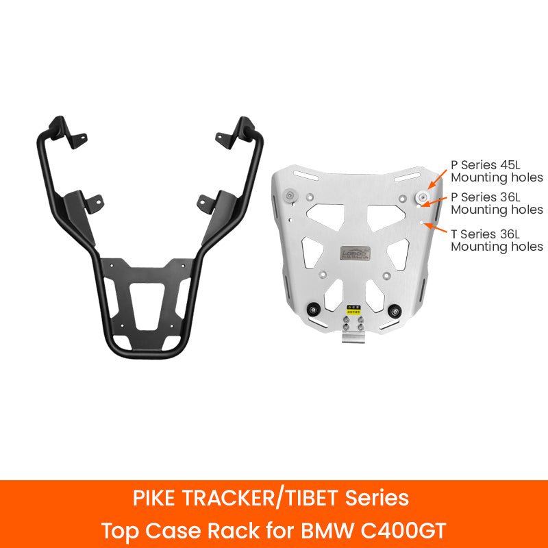 BMW C400 GT (2018-) Top Case Rack (Enhanced Version) | LOBOO JPT101W-BK | Fits P45T P36T T36T C40T - LOBOO