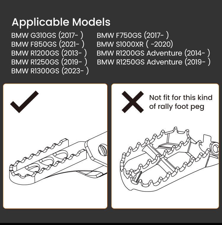 BMW Wide Foot Pegs - LOBOO