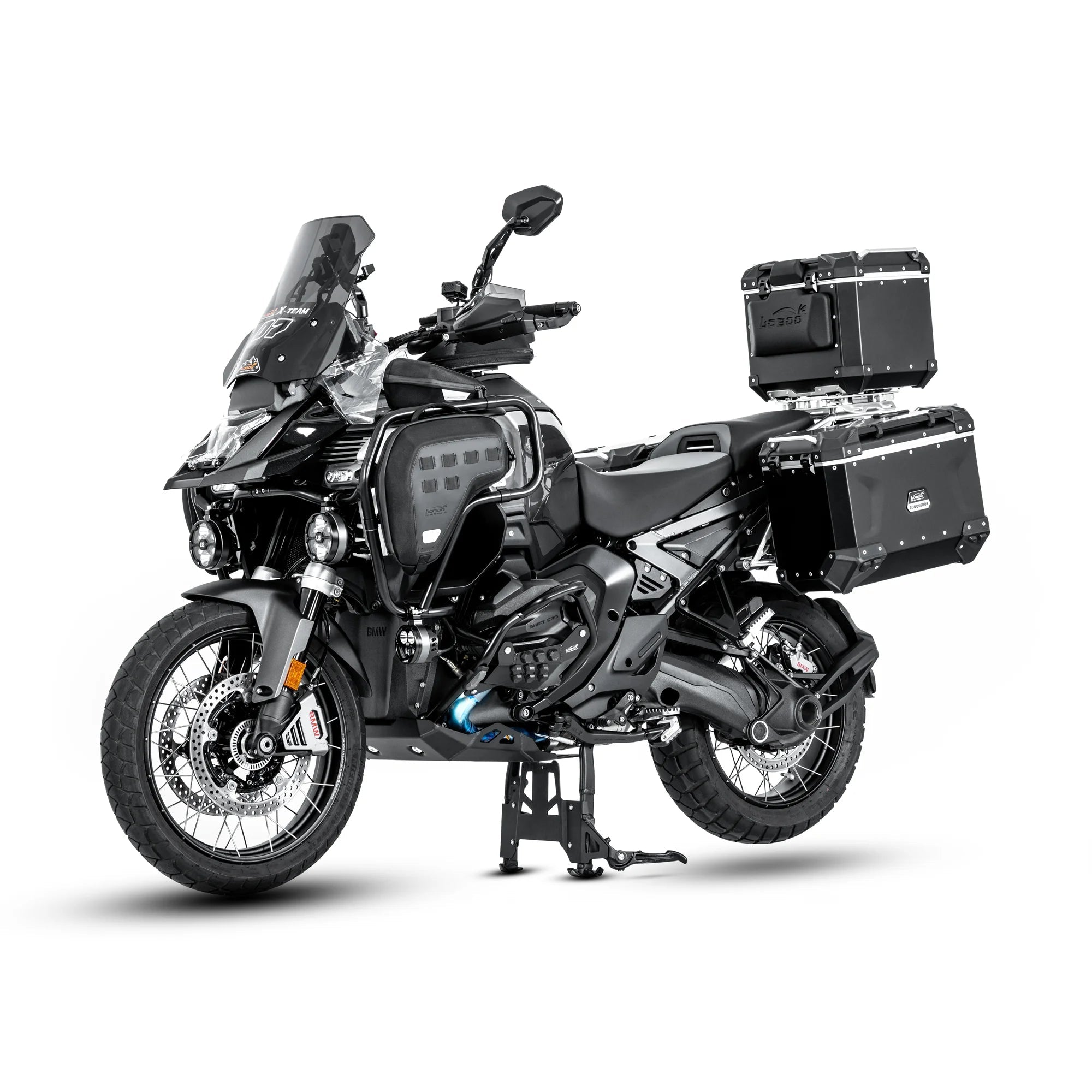 CHB151BK Aluminum Skid Plate Engine Guard for BMW R1300GS (2023+) & R1300GS Adventure (2024+) | No - Drill | 4mm Alloy Bash Plate - LOBOO
