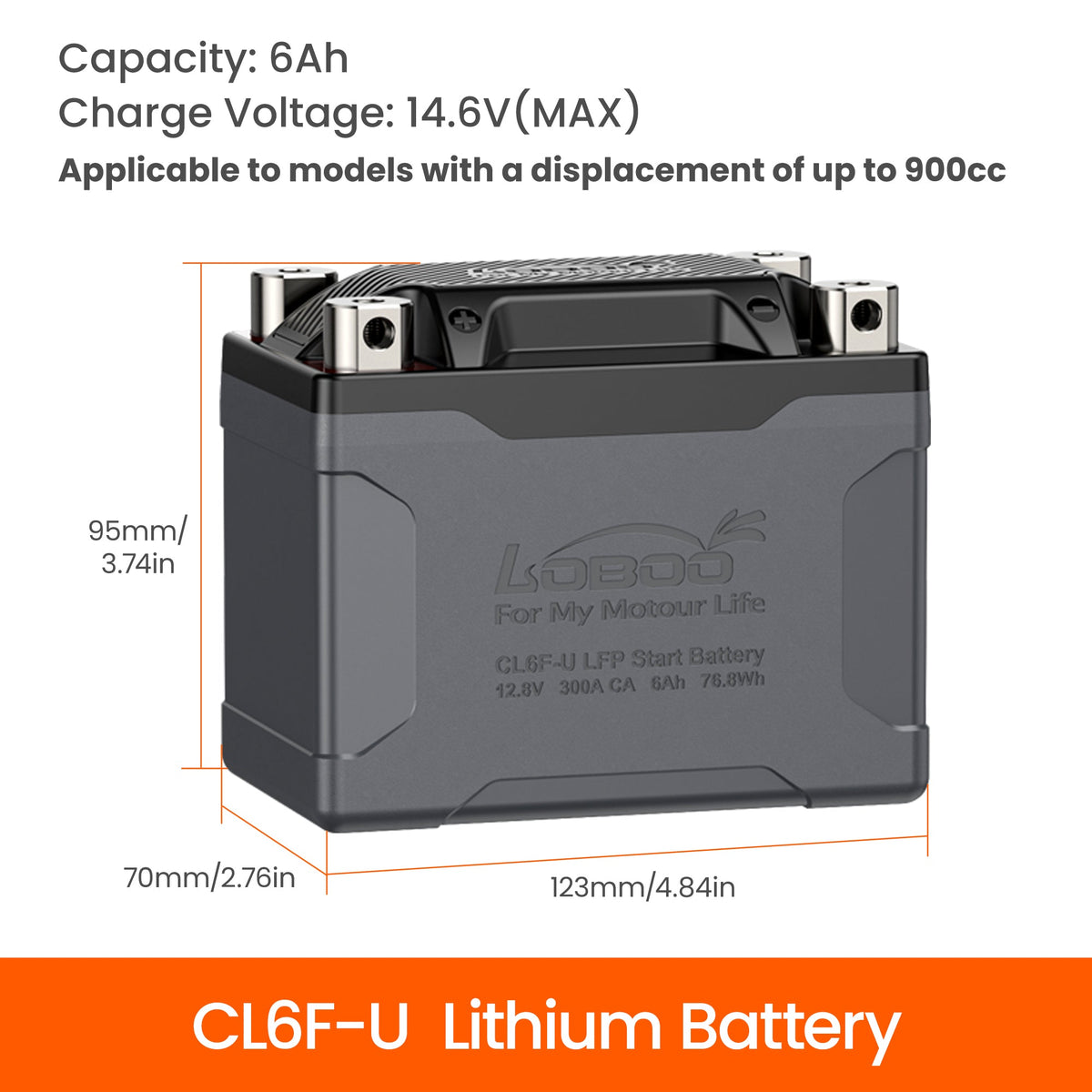 CL6E-U CL12F-U Motorcycle Safety Battery - LOBOO