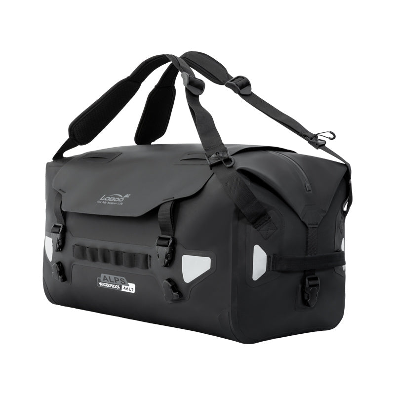 LOBOO Alps 46L Waterproof Tail Bag | IPX7 TPU Motorcycle Dry Bag with 1.5L Hydration Bladder - LOBOO