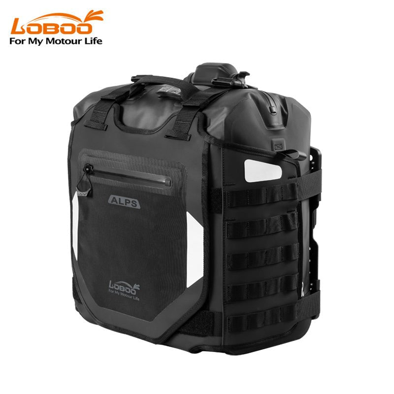 LOBOO Alps Inflatable Waterproof Side Bags (23L/30L) | Shock - Absorbing Soft Panniers with Anti - Theft Lock - LOBOO
