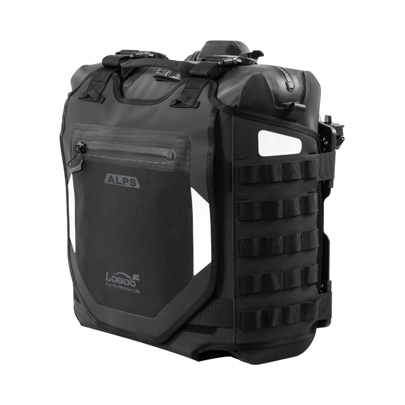 LOBOO Alps Inflatable Waterproof Side Bags (23L/30L) | Shock - Absorbing Soft Panniers with Anti - Theft Lock - LOBOO