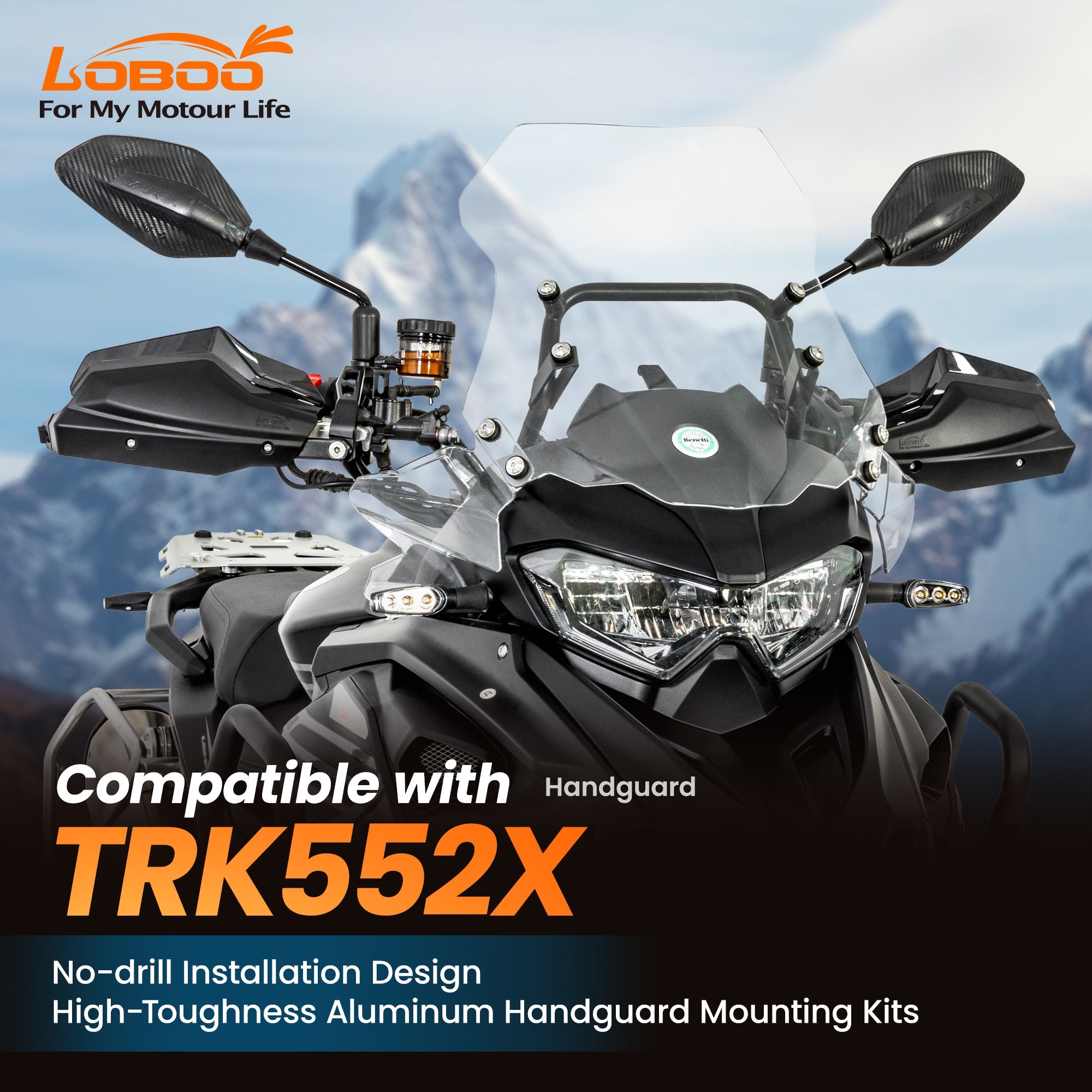 LOBOO Aluminum Handguard System for Benelli TRK 552X (2024+) | Adjustable Wind Shield & Protection Kit - LOBOO