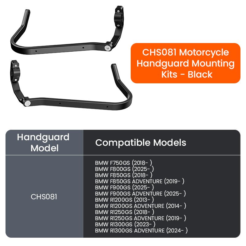 LOBOO Aluminum Handguard System for BMW R1300GS, R1250GS & F900GS | Adjustable Windshield & Crash Protection - LOBOO
