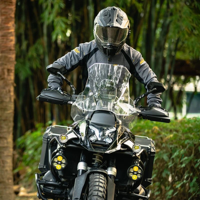 LOBOO Aluminum Handguard System for BMW R1300GS, R1250GS & F900GS | Adjustable Windshield & Crash Protection - LOBOO