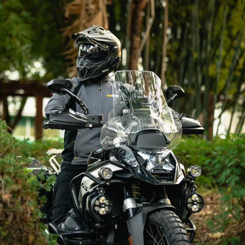 LOBOO Aluminum Handguard System for BMW R1300GS, R1250GS & F900GS | Adjustable Windshield & Crash Protection - LOBOO
