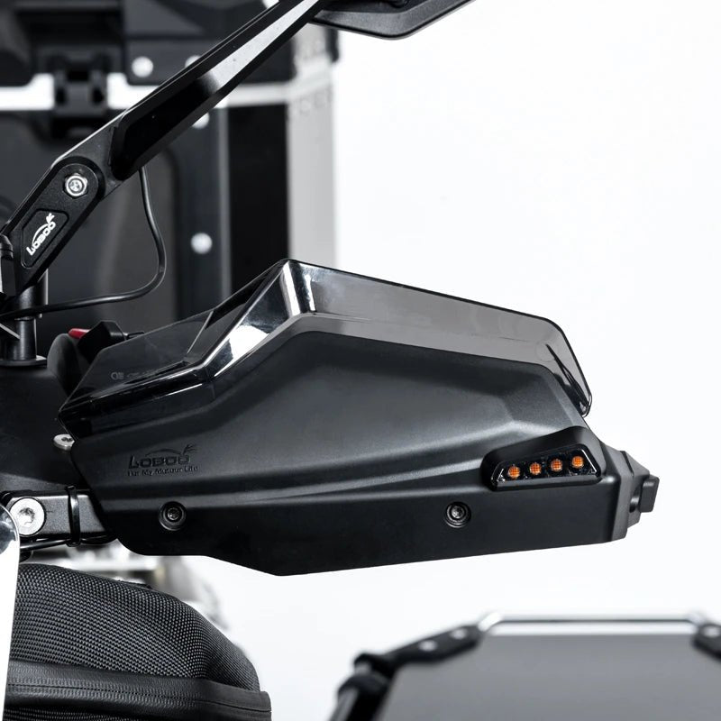 LOBOO Aluminum Handguard System for BMW R1300GS, R1250GS & F900GS | Adjustable Windshield & Crash Protection - LOBOO
