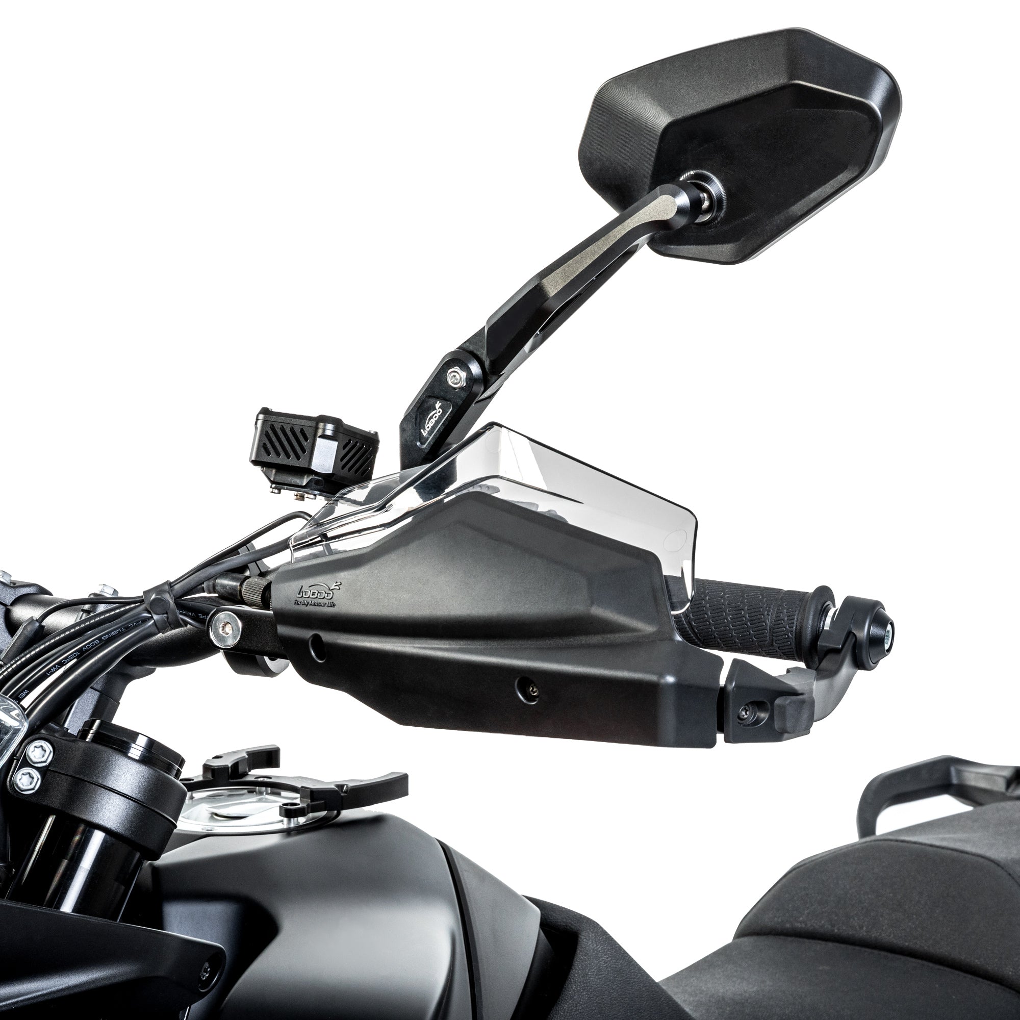 LOBOO Aluminum Handguard System for KTM 790/890 & Norden 901 | Adjustable Windshield & Crash Protection - LOBOO