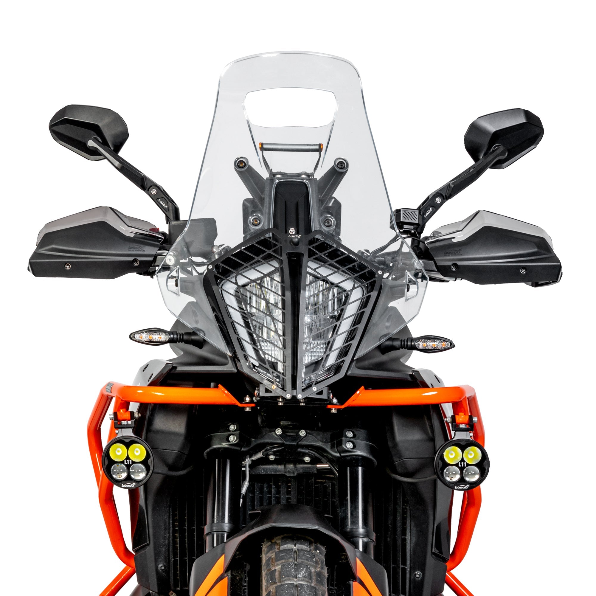 LOBOO Aluminum Handguard System for KTM 790/890 & Norden 901 | Adjustable Windshield & Crash Protection - LOBOO