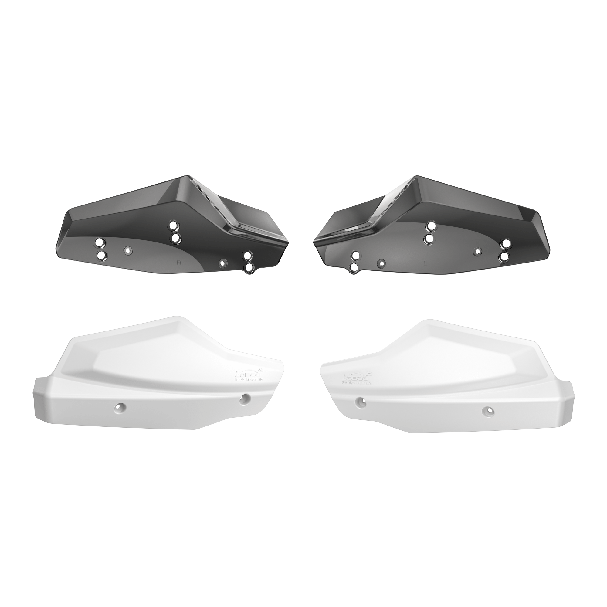 LOBOO Aluminum Handguard System for Triumph Scrambler 1200XE (2024+) | Adjustable Windshield & Impact Sliders - LOBOO