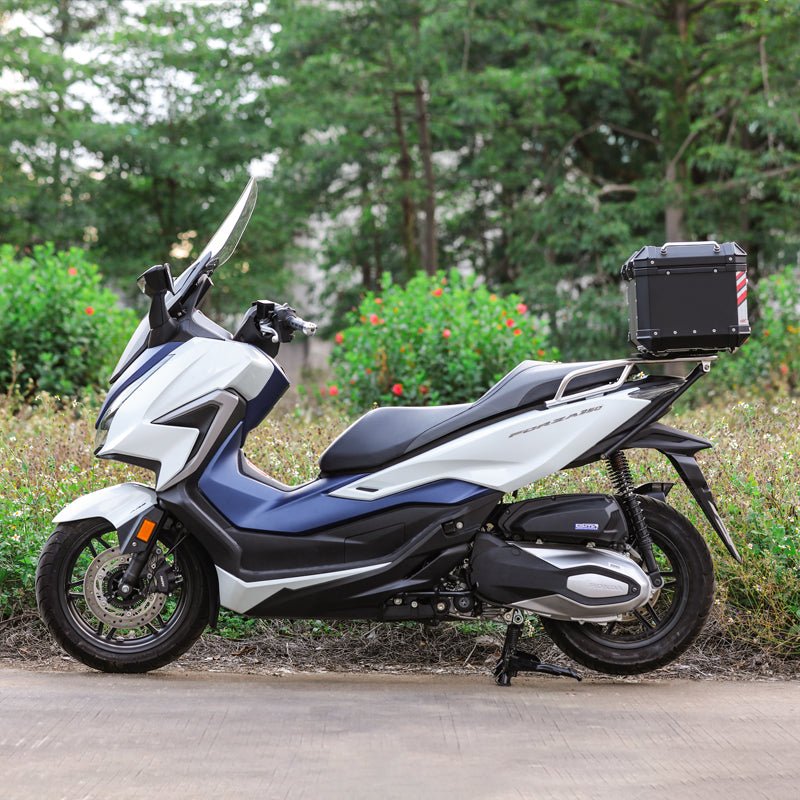 LOBOO Aluminum Top Case Set for Honda Forza 350 (2021+) | Adjustable Sliding Rack System & Smart Light - LOBOO