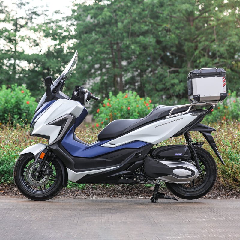 LOBOO Aluminum Top Case Set for Honda Forza 350 (2021+) | Adjustable Sliding Rack System & Smart Light - LOBOO