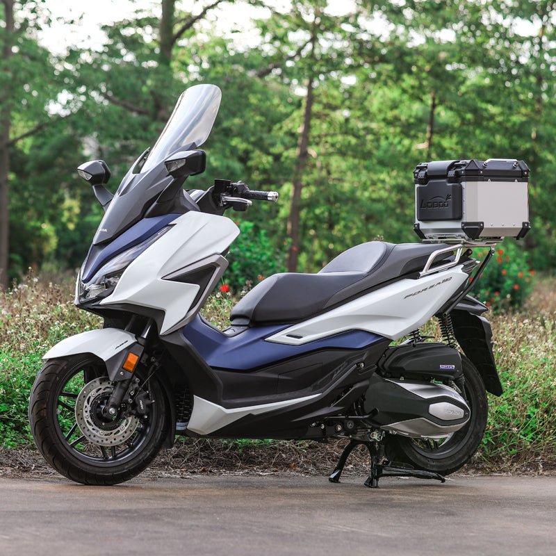 LOBOO Aluminum Top Case Set for Honda Forza 350 (2021+) | Adjustable Sliding Rack System & Smart Light - LOBOO