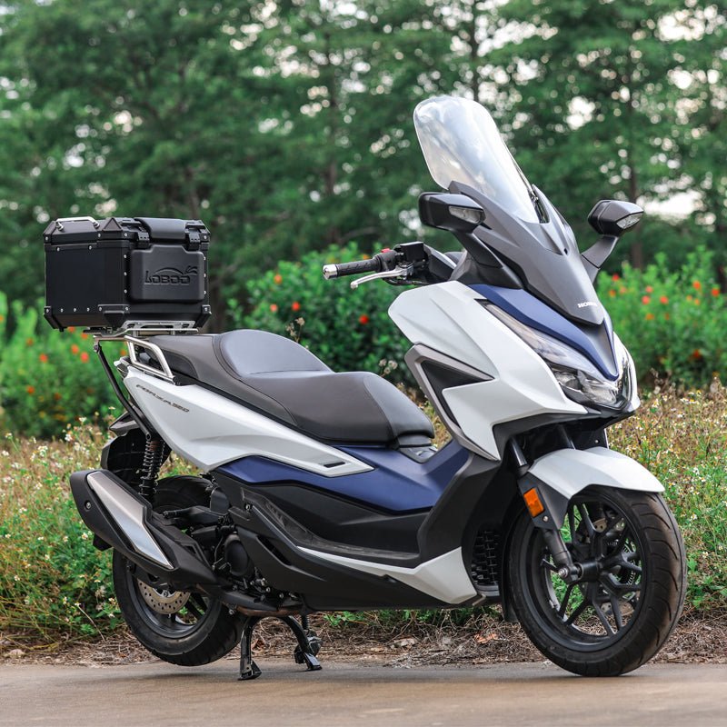 LOBOO Aluminum Top Case Set for Honda Forza 350 (2021+) | Adjustable Sliding Rack System & Smart Light - LOBOO