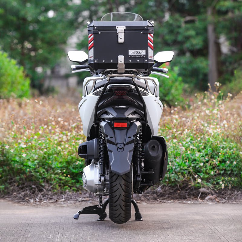 LOBOO Aluminum Top Case Set for Honda Forza 350 (2021+) | Adjustable Sliding Rack System & Smart Light - LOBOO