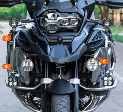 LOBOO Auxiliary Lights Mount for BMW R1250GS ADV/R1200GS ADV - LOBOO