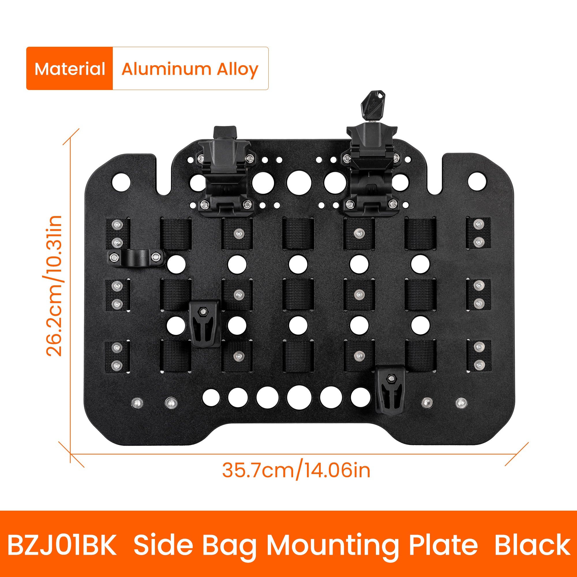 LOBOO BCB12BK Vintage 12L Motorcycle Side Bag | Waterproof & Quick - Release for Honda/Triumph - LOBOO