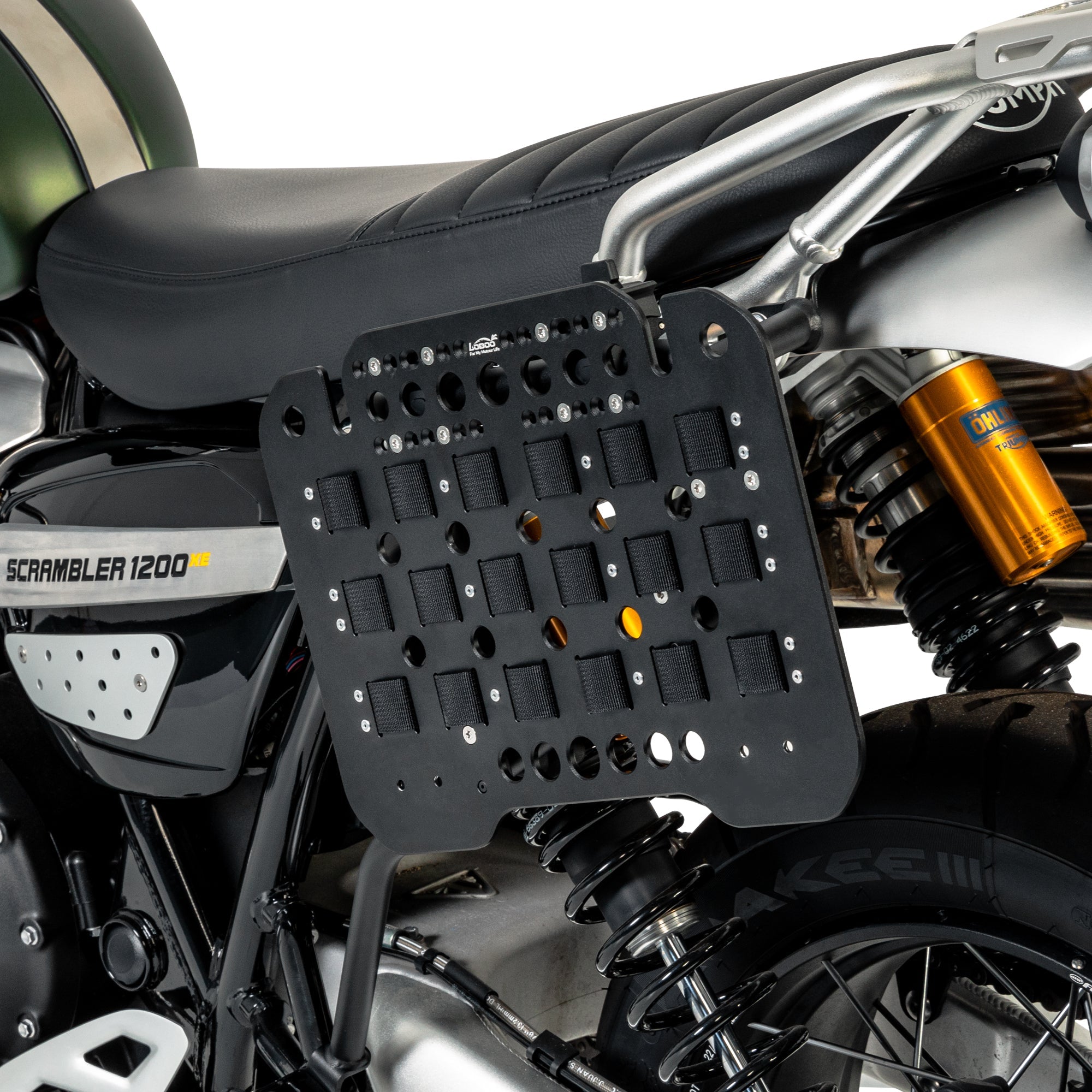 LOBOO BCB12BK Vintage 12L Motorcycle Side Bag | Waterproof & Quick - Release for Honda/Triumph - LOBOO