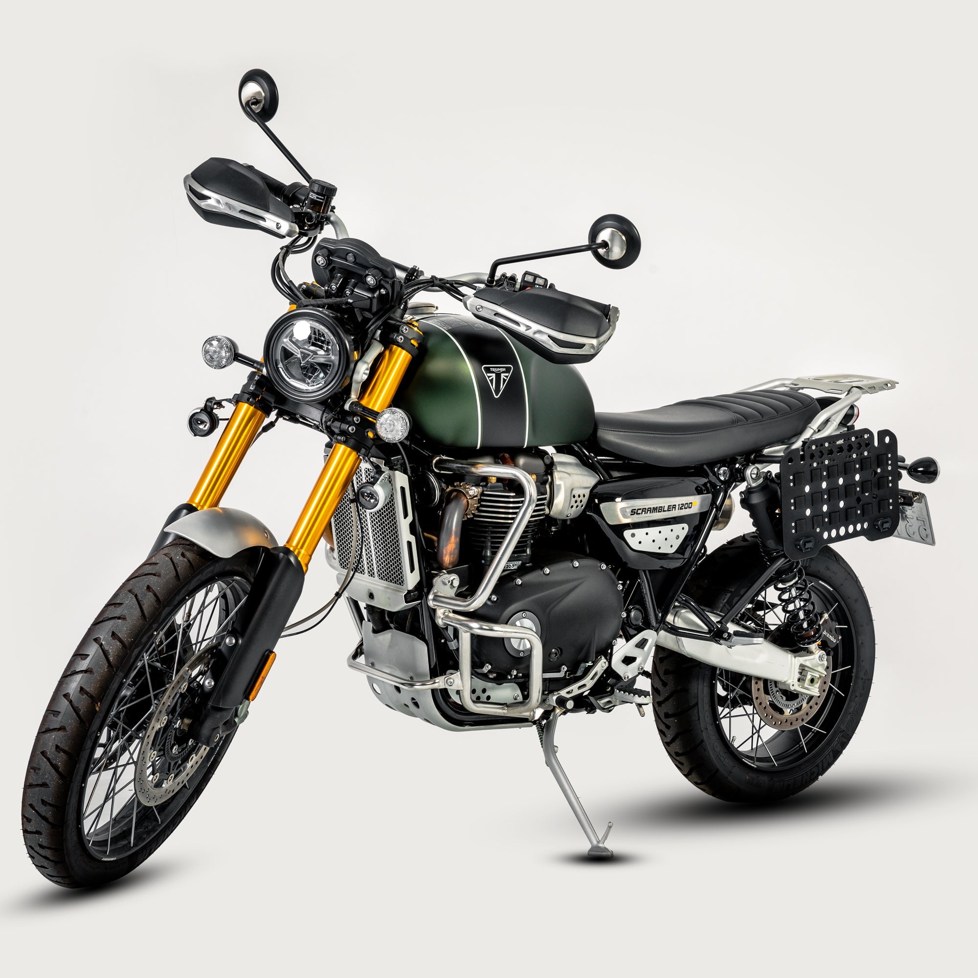 LOBOO BCB12BK Vintage 12L Motorcycle Side Bag | Waterproof & Quick - Release for Honda/Triumph - LOBOO