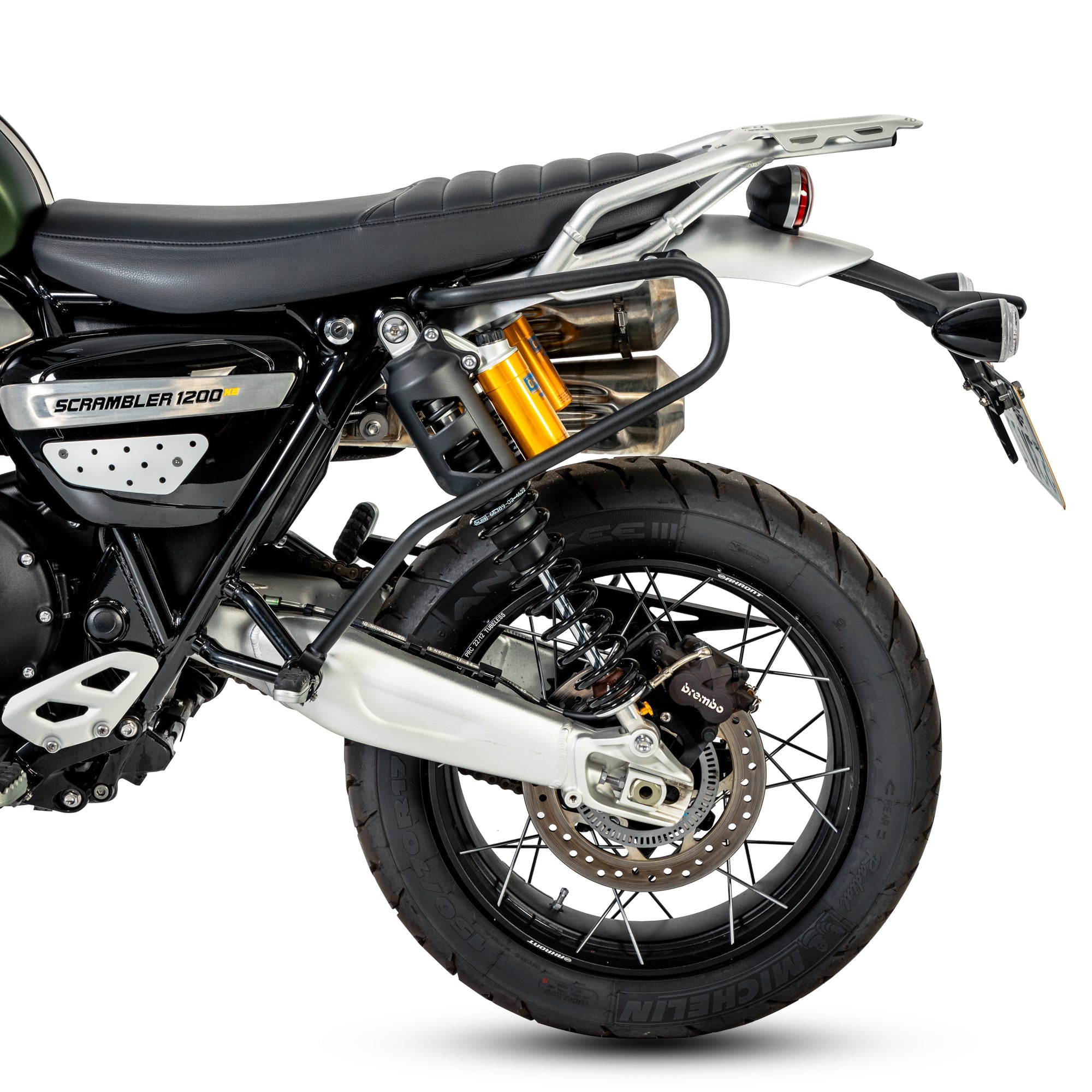 LOBOO BCB12BK Vintage 12L Motorcycle Side Bag | Waterproof & Quick - Release for Honda/Triumph - LOBOO
