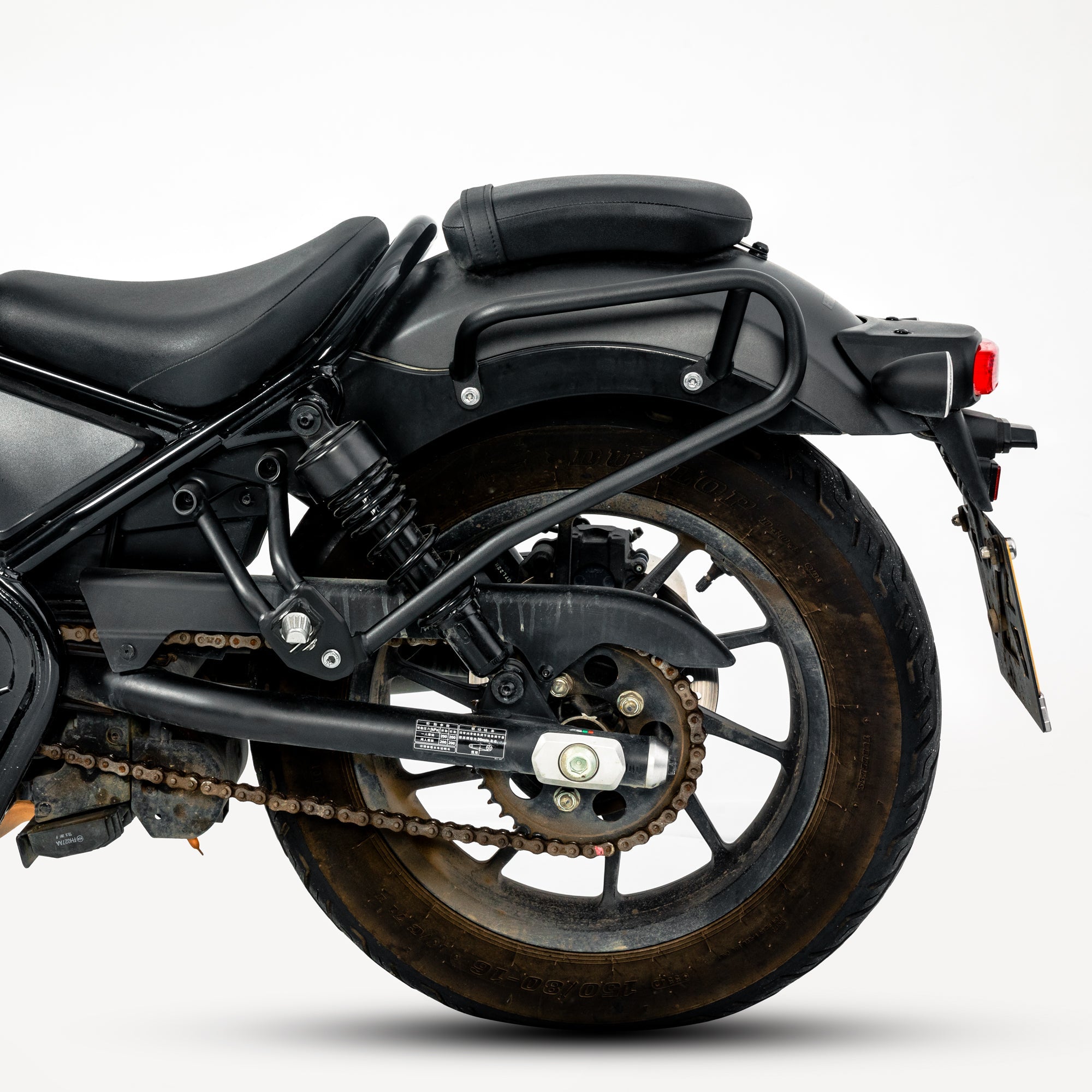 LOBOO BCB12BK Vintage 12L Motorcycle Side Bag | Waterproof & Quick - Release for Honda/Triumph - LOBOO