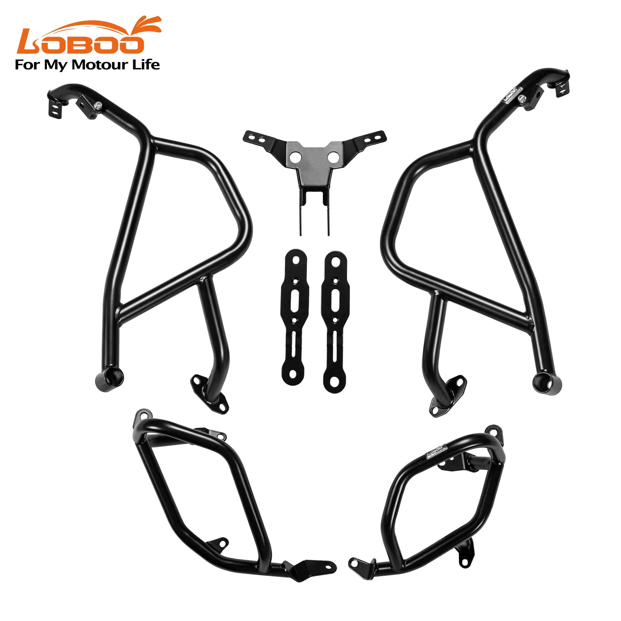 LOBOO CHG025S/X Crash Bar for BMW F900GS (2024+) | Tank & Engine Guard Set | 304 Stainless Steel - LOBOO