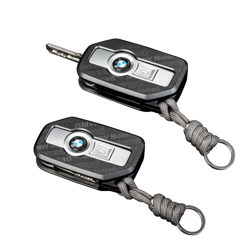 LOBOO CNC Aluminum & Kevlar Key Case for BMW Motorcycles | Signal - Friendly Fob Cover - LOBOO