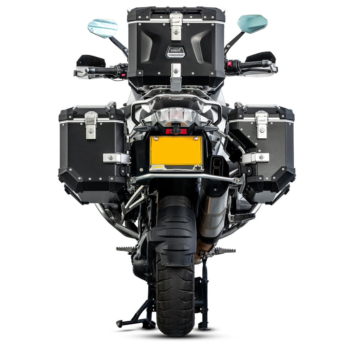 LOBOO CONQUEROR Aluminum Motorcycle Luggage System | C40T(40L) C45L(45L) C38R(38L) | FITS BMW F750GS / F800GS / F850GS/ADV / F900GS/ADV / R1200GS/ADV / R1250GS/ADV / KTM 1050-1290 Super ADV - LOBOO