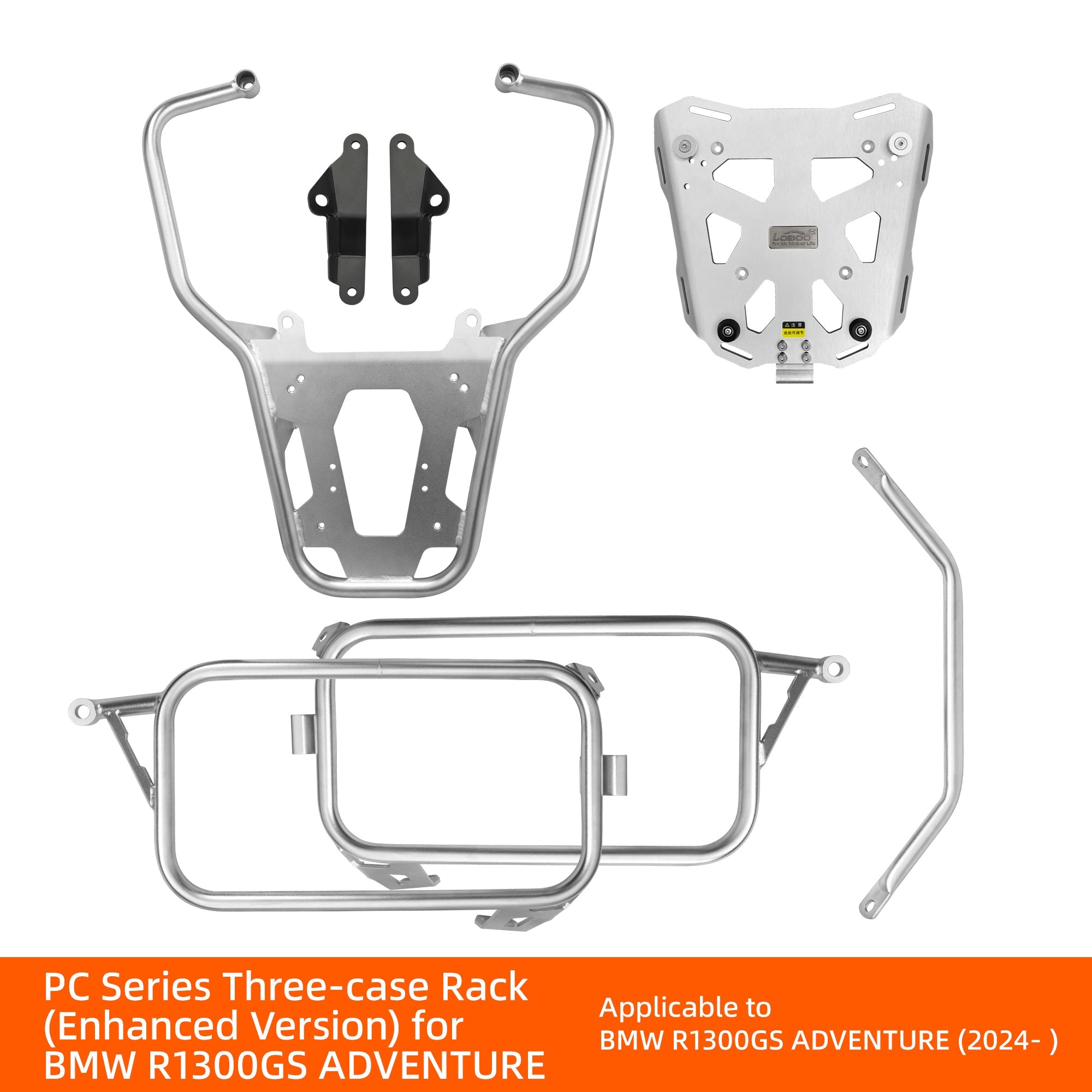 LOBOO CONQUEROR Aluminum Motorcycle Luggage System for BMW R1300GS & ADV - LOBOO