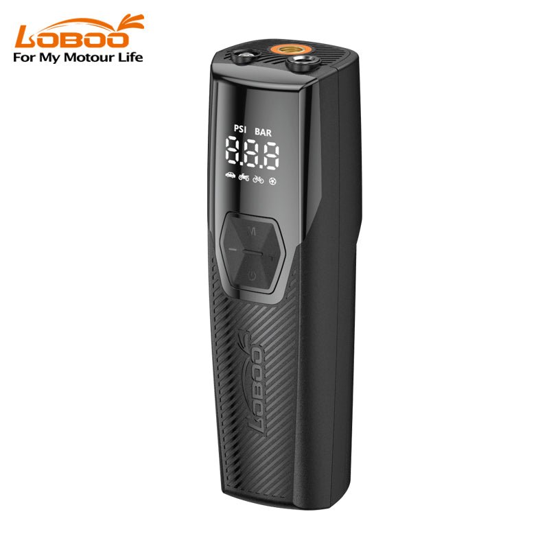 LOBOO CP06 Portable Air Compressor | 5000mAh Tire Inflator, Power Bank & LED Light (150 PSI) - LOBOO