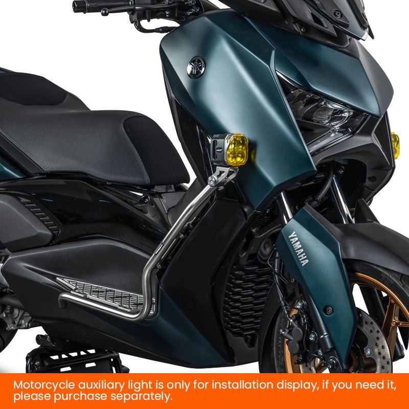 LOBOO Crash Bar for Yamaha XMAX 300 (2021 - 2023+) | 304 Stainless Steel Guard with Highway Pedals - LOBOO