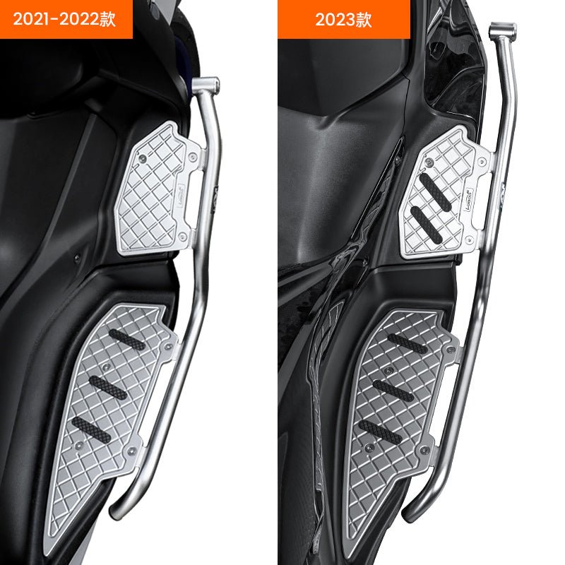 LOBOO Crash Bar for Yamaha XMAX 300 (2021 - 2023+) | 304 Stainless Steel Guard with Highway Pedals - LOBOO