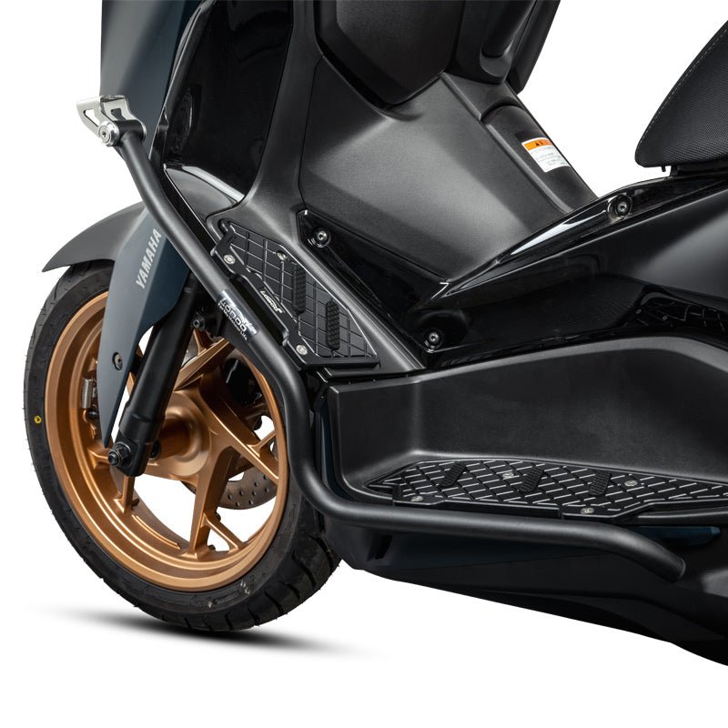 LOBOO Crash Bar for Yamaha XMAX 300 (2021 - 2023+) | 304 Stainless Steel Guard with Highway Pedals - LOBOO