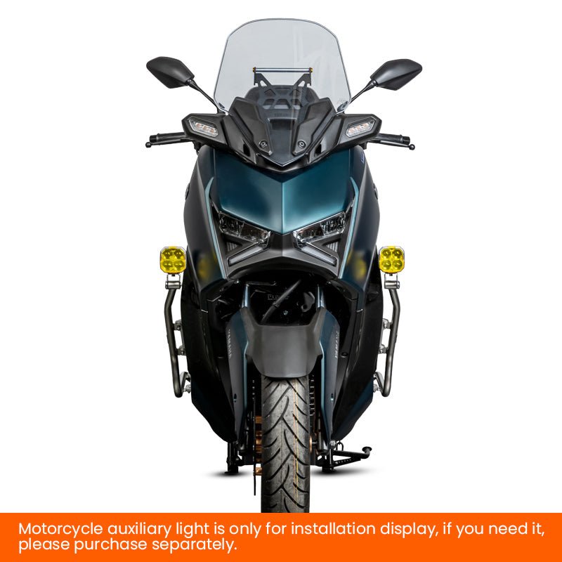 LOBOO Crash Bar for Yamaha XMAX 300 (2021 - 2023+) | 304 Stainless Steel Guard with Highway Pedals - LOBOO