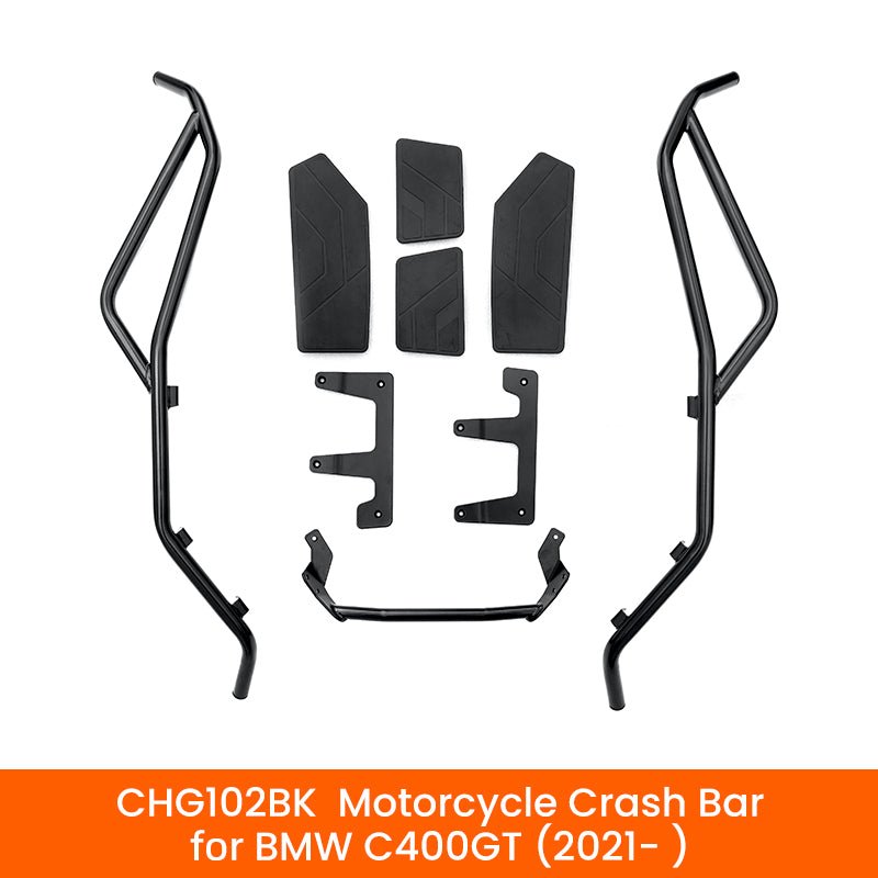 LOBOO Crash Bars forBMW C400GT(2021-) | Steel Engine Guard with Anti-Slip Footrests - LOBOO