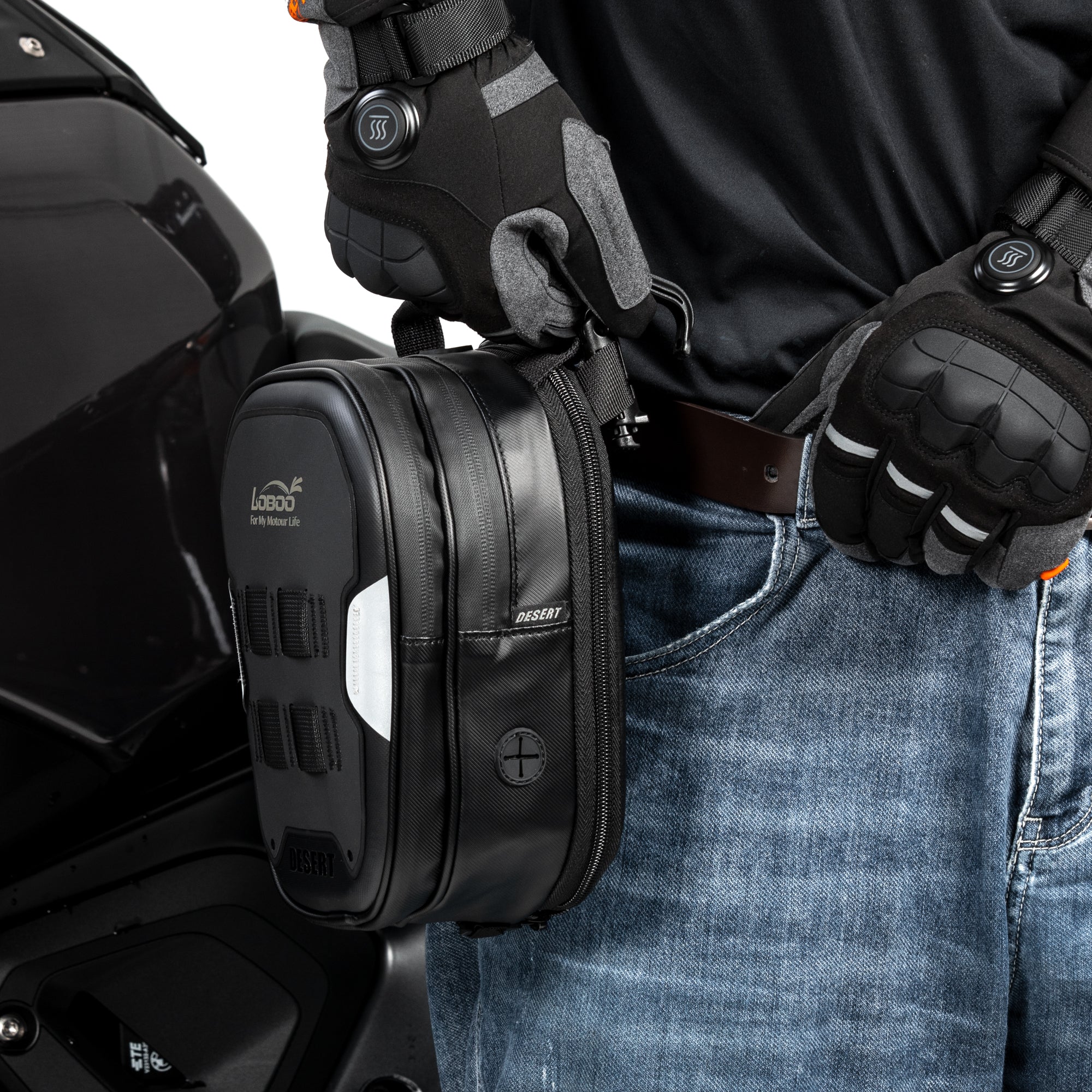 LOBOO DESERT Motorcycle Tank Bag (BTB0S5BK) - LOBOO