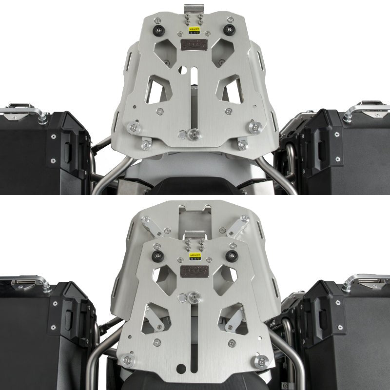 LOBOO Front & Rear Adjustable Sliding Top Case Rack | Aluminum & Carbon Fiber Moving Plate - LOBOO