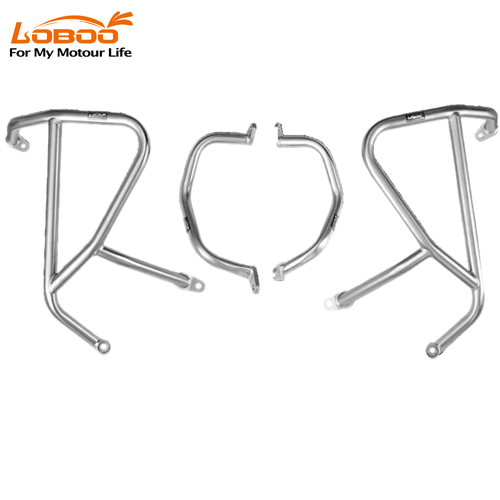 LOBOO Full Crash Bars for Honda CB500X (2019-Up) | Upper & Lower Engine Guards (304 Stainless Steel) - LOBOO