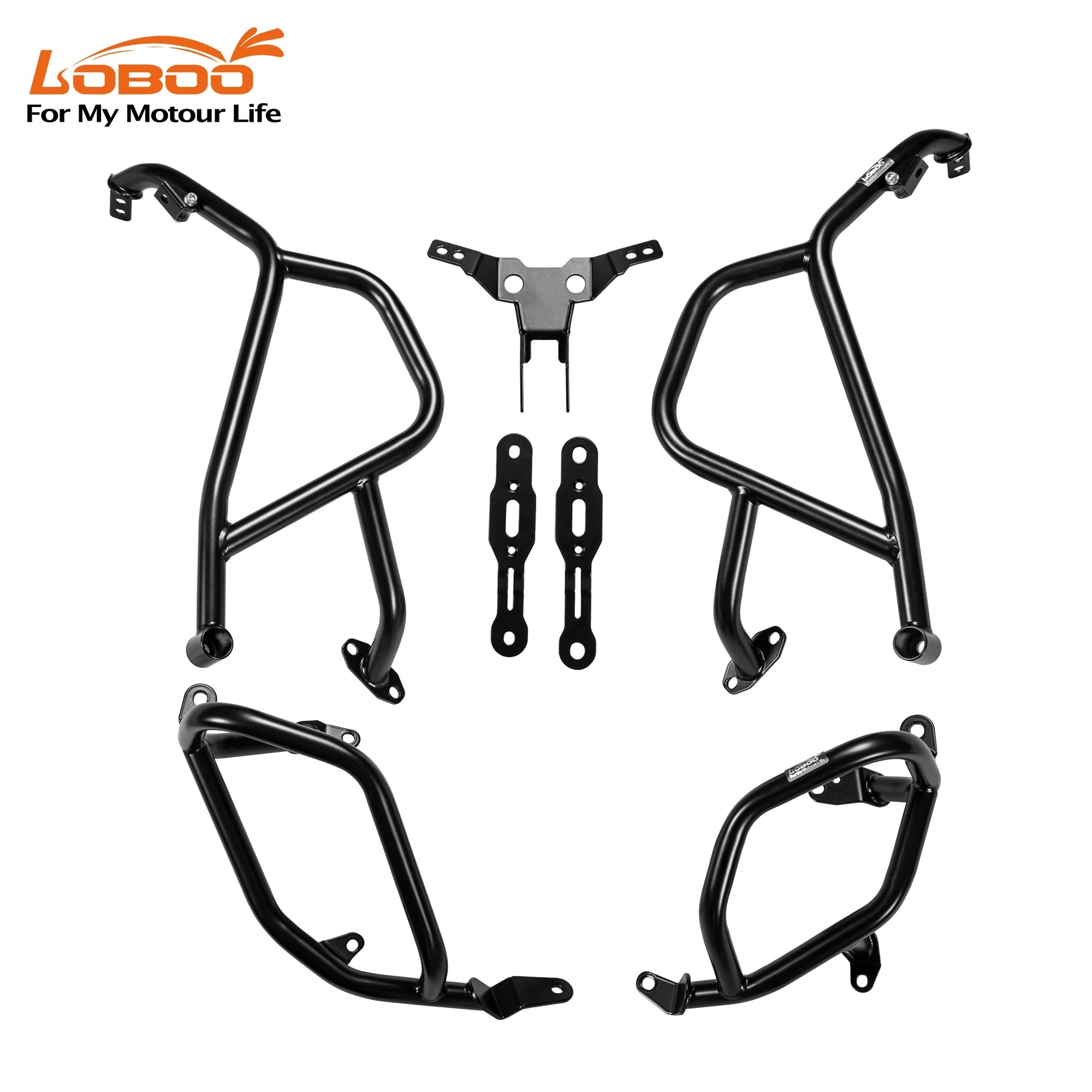 LOBOO Full Protection Crash Bars (Upper Tank + Engine Guards) - BMW F900GS (2024+) | 304 Stainless Steel - LOBOO