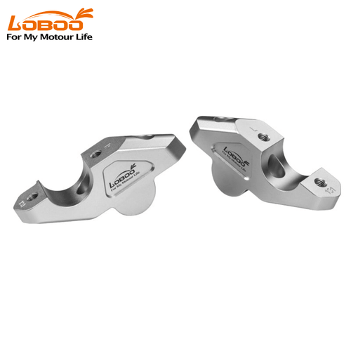 LOBOO Handlebar Risers for BMW R1300GS(2023-) & Adventure (2024-) | 29mm Rise / 29.5mm Setback Offset Kit - LOBOO