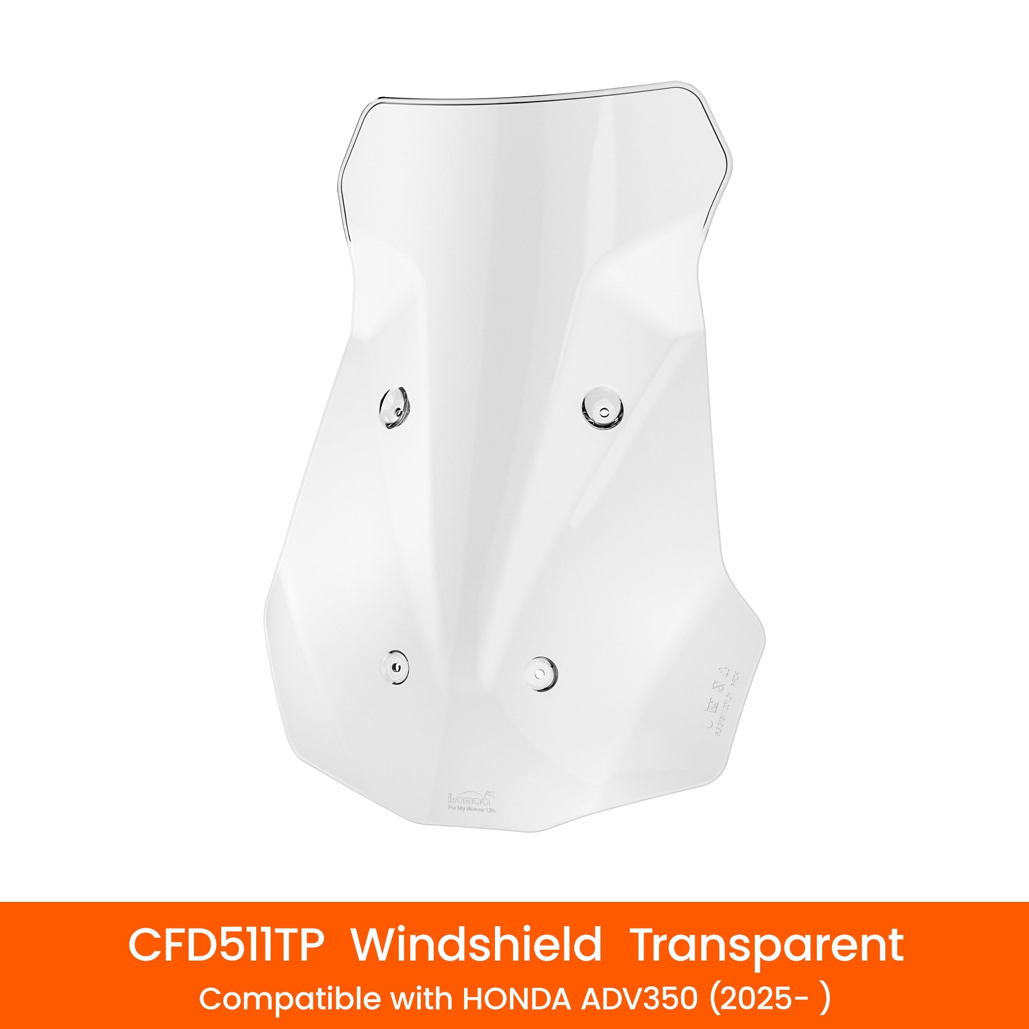 LOBOO High - Strength PC Windshield for Honda ADV350 (2025+) | Transparent & Light Gray - LOBOO