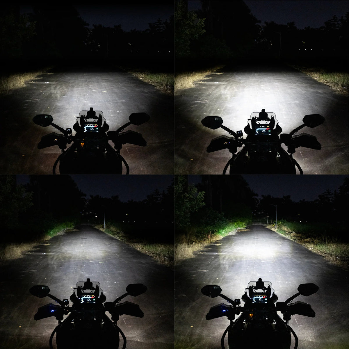 LOBOO L12X Universal LED Auxiliary Lights Kit | 16,000 Lumens High/Low Beam Adventure Driving Fog Lights for BMW GS, Honda, KTM & Motorcycles - LOBOO