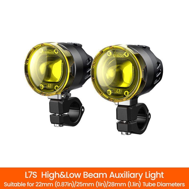 LOBOO L7S Auxiliary Lights (15,000lm) - Smart High/Low Beam LED Driving Lights with Wheel Controller & Flash-to-Pass - LOBOO